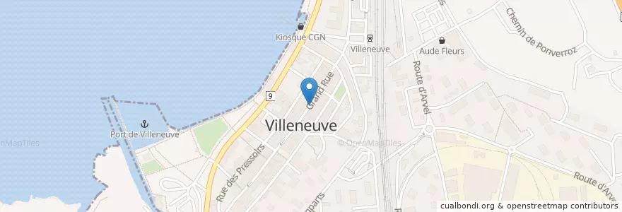 Mapa de ubicacion de Pharmacie de Villeneuve en Zwitserland, Waadland, District D'Aigle, Villeneuve (Vd).