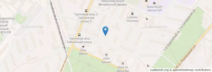 Mapa de ubicacion de Центр социального обслуживания «Лосиноостровский» en Rússia, Distrito Federal Central, Москва, Северо-Восточный Административный Округ, Лосиноостровский Район.