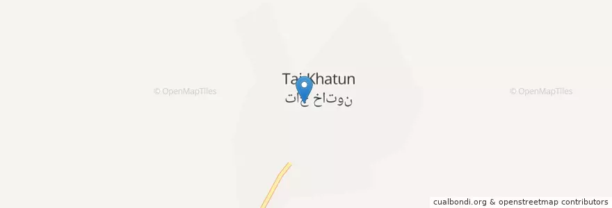 Mapa de ubicacion de تاج خاتون en Irão, استان آذربایجان غربی, شهرستان چایپاره, بخش حاجیلار, حاجیلارشمالی, مرز روستای تاج خاتون, تاج خاتون.