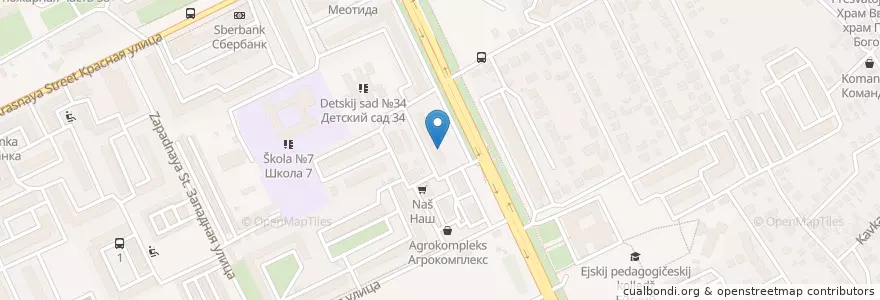 Mapa de ubicacion de Авиценна en Russia, South Federal District, Krasnodar Krai, Yeysky District, Ейское Городское Поселение.