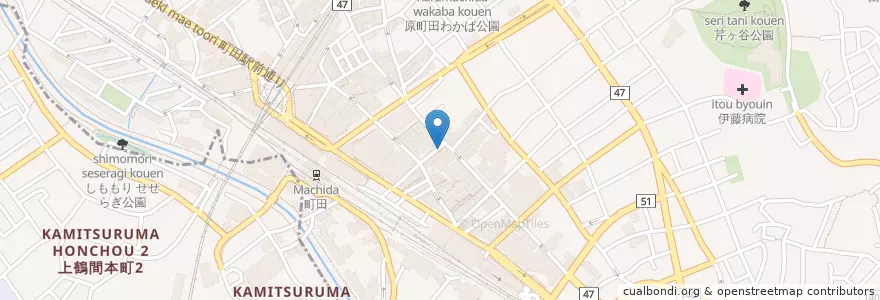 Mapa de ubicacion de Sepia Cafe en 일본, 도쿄도, 町田市.