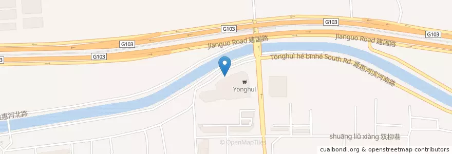Mapa de ubicacion de Amany en China, Peking, Hebei, 朝阳区 / Chaoyang.