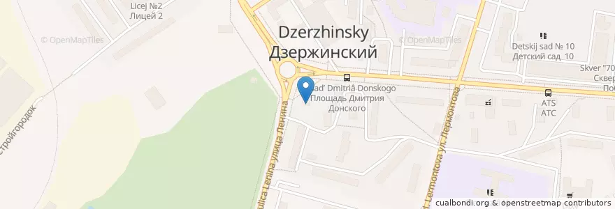 Mapa de ubicacion de Церковь Макария , митрополита Алтайского en Russia, Central Federal District, Moscow Oblast, Dzerzhinsky.