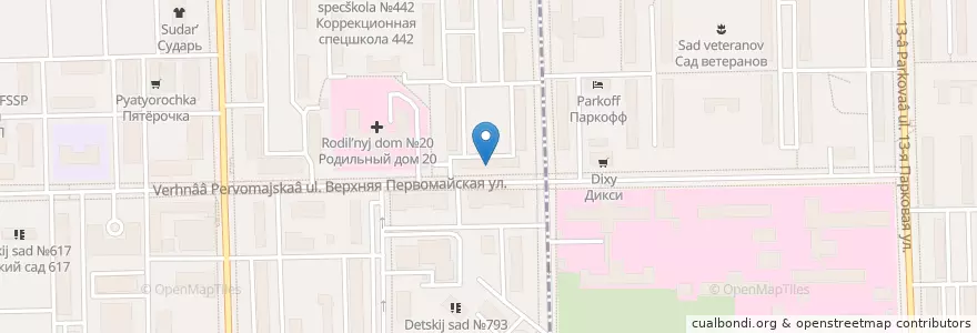 Mapa de ubicacion de Сбербанк en Rusya Federasyonu, Центральный Федеральный Округ, Москва, Восточный Административный Округ.
