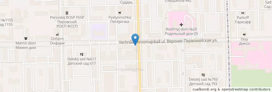 Mapa de ubicacion de Живика en ロシア, 中央連邦管区, モスクワ, Восточный Административный Округ, Район Измайлово.
