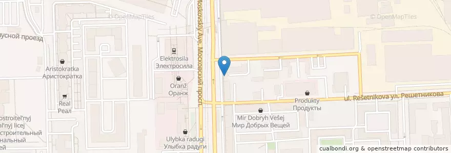 Mapa de ubicacion de Балтийский банк en ロシア, 北西連邦管区, レニングラード州, サンクト ペテルブルク, Московский Район, Округ Московская Застава.