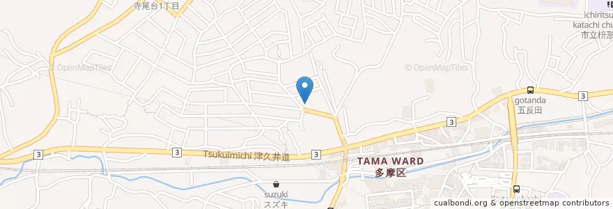 Mapa de ubicacion de 中村クリニック en Japão, 神奈川県, 川崎市, 多摩区.