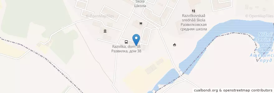 Mapa de ubicacion de Администрация муниципального округа "Развилковское" en Rusia, Distrito Federal Central, Óblast De Moscú, Ленинский Городской Округ.