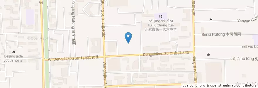 Mapa de ubicacion de 北京市第二十五中学（育英中学） en الصين, بكين, خبي, 东城区.