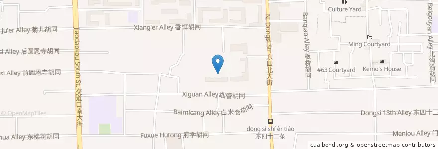 Mapa de ubicacion de 北京市第五中学 en الصين, بكين, خبي, 东城区.