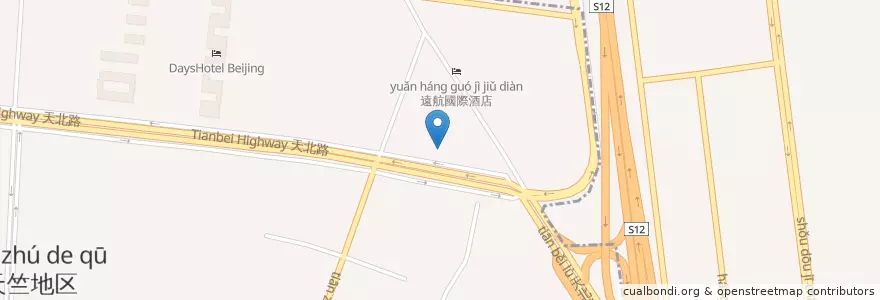 Mapa de ubicacion de 天瑞加油站 en China, Peking, Hebei, 朝阳区 / Chaoyang, 顺义区 / Shunyi.