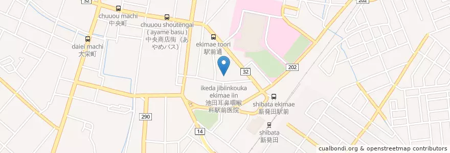 Mapa de ubicacion de 池田耳鼻咽喉科駅前医院 en Japan, Präfektur Niigata, 新発田市.