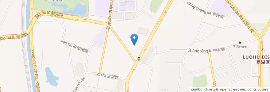 Mapa de ubicacion de 东门街道 en Chine, Guangdong, Shenzhen, District De Luohu, 东门街道.