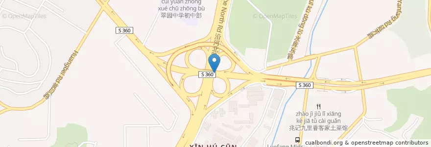 Mapa de ubicacion de 黄贝街道 en 中国, 广东省, 深圳市, 罗湖区, 黄贝街道.
