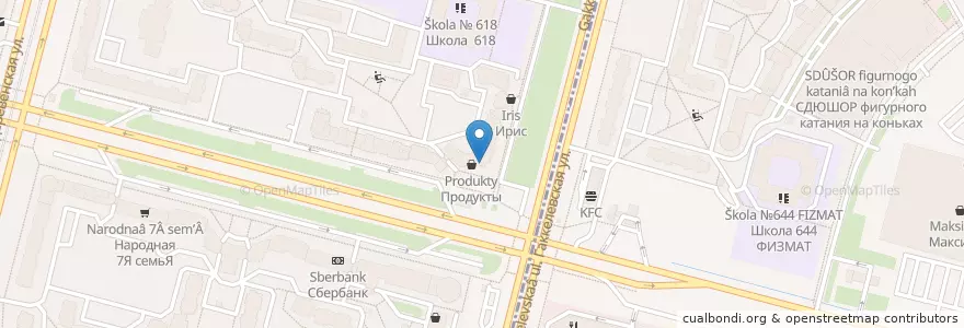 Mapa de ubicacion de Пицца Оллис en Russie, District Fédéral Du Nord-Ouest, Oblast De Léningrad, Saint-Pétersbourg, Приморский Район, Округ № 65.