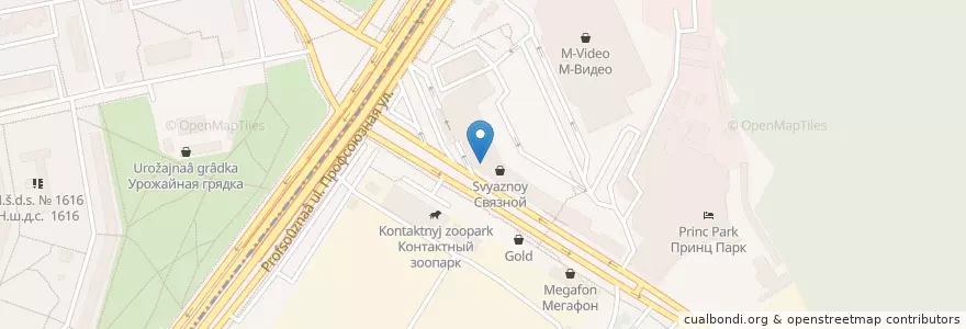 Mapa de ubicacion de Кофе Хауз en Russia, Distretto Federale Centrale, Москва, Юго-Западный Административный Округ, Район Ясенево.