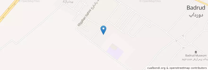 Mapa de ubicacion de بادرود en ایران, استان اصفهان, شهرستان نطنز, بخش امامزاده, امامزاده آقاعلی عباس, بادرود.
