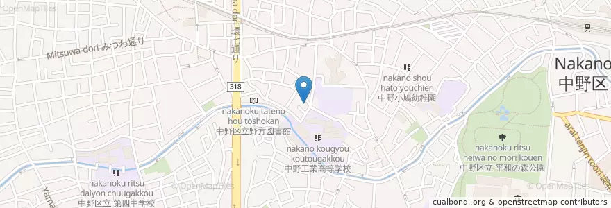 Mapa de ubicacion de 橋本歯科医院 en Japão, Tóquio, 中野区.
