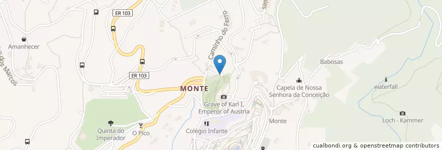 Mapa de ubicacion de Café do Parque en Portekiz, Monte.