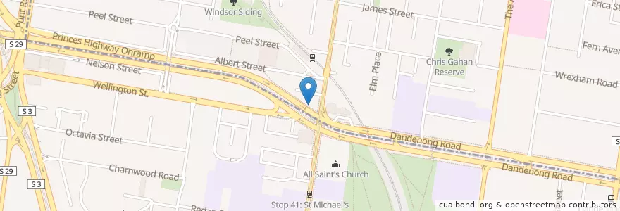 Mapa de ubicacion de Chapel Gate Medical Centre en オーストラリア, ビクトリア, City Of Port Phillip, City Of Stonnington.