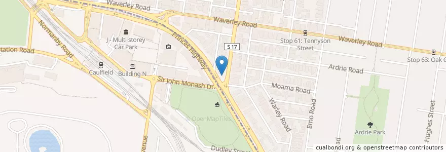 Mapa de ubicacion de Danny Lamm Dental Clinic en Australie, Victoria, City Of Stonnington, City Of Glen Eira.