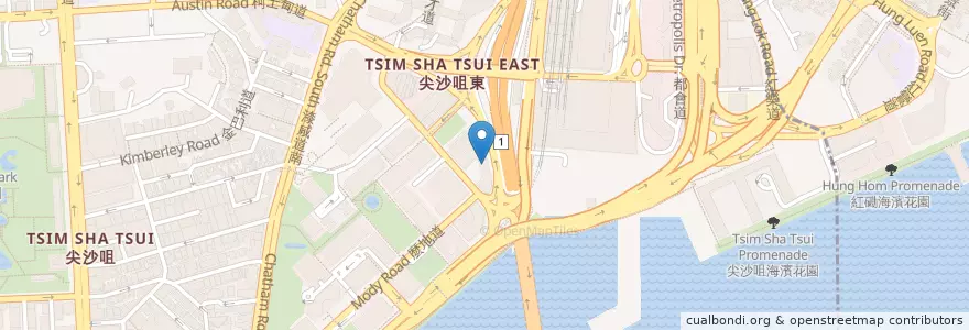 Mapa de ubicacion de 尖東消防局 Tsim Tung Fire Station en China, Guangdong, Hongkong, Kowloon, New Territories, 油尖旺區 Yau Tsim Mong District.