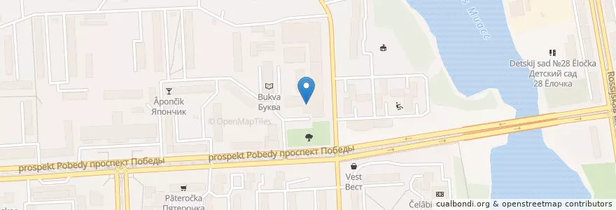 Mapa de ubicacion de Робин-Бобин en 俄罗斯/俄羅斯, Уральский Федеральный Округ, 车里雅宾斯克州, Челябинский Городской Округ.