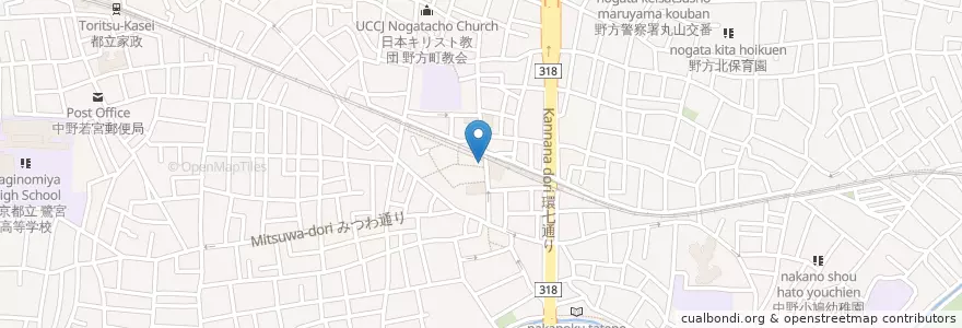 Mapa de ubicacion de 野方警察署 野方駅前交番 en Japonya, 東京都, 中野区.