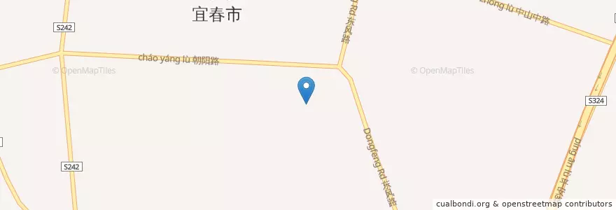 Mapa de ubicacion de 灵泉街道 en China, Jiangxi, Yichun, 袁州区 (Yuanzhou), 灵泉街道.