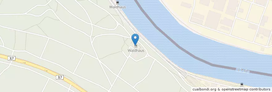 Mapa de ubicacion de Waldhaus en Швейцария, Базель-Ланд, Арлесхайм.