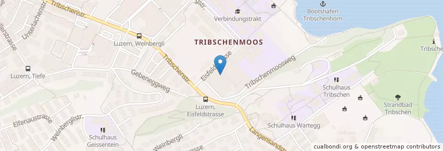 Mapa de ubicacion de Luzern Tribschen en Svizzera, Lucerna, Luzern.
