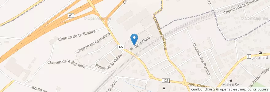 Mapa de ubicacion de Rolle Gare en Schweiz/Suisse/Svizzera/Svizra, Vaud, District De Nyon.