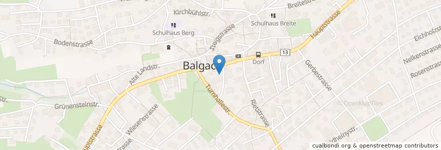 Mapa de ubicacion de Balgach Rathaus / Büntelistrasse en Switzerland, Sankt Gallen, Wahlkreis Rheintal, Balgach.