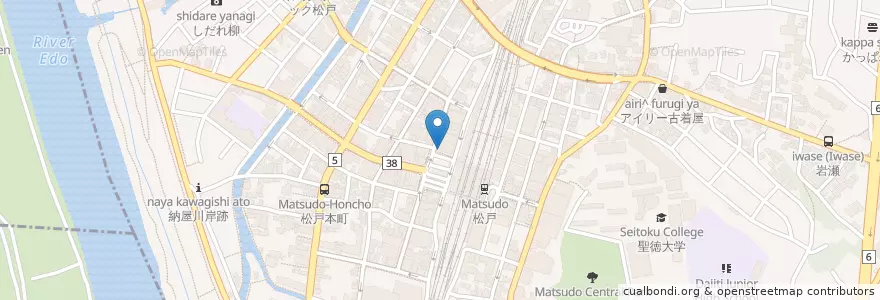Mapa de ubicacion de 吉野家 en Japon, Préfecture De Chiba, 松戸市.