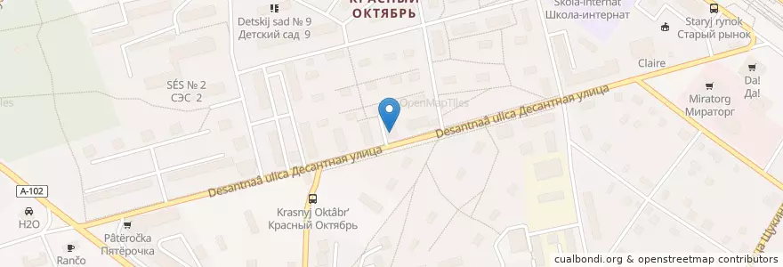 Mapa de ubicacion de Отделение связи №140104 en Russia, Distretto Federale Centrale, Oblast' Di Mosca, Раменский Городской Округ.