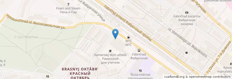 Mapa de ubicacion de Золотая Рыбка en Russia, Distretto Federale Centrale, Oblast' Di Mosca, Раменский Городской Округ.