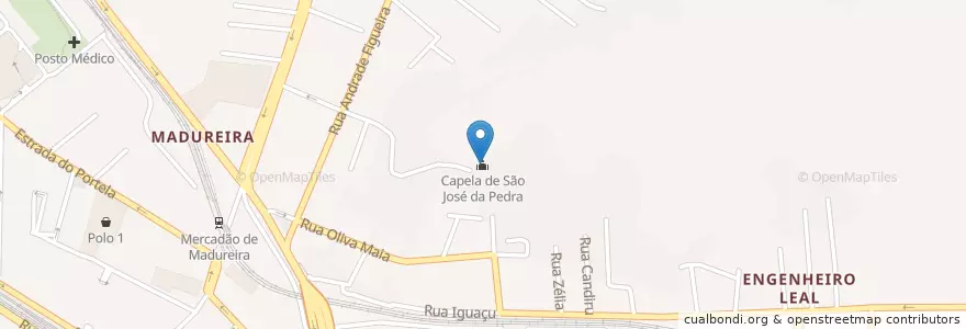 Mapa de ubicacion de Capela de São José da Pedra en Бразилия, Юго-Восточный Регион, Рио-Де-Жанейро, Região Metropolitana Do Rio De Janeiro, Região Geográfica Imediata Do Rio De Janeiro, Região Geográfica Intermediária Do Rio De Janeiro, Рио-Де-Жанейро.