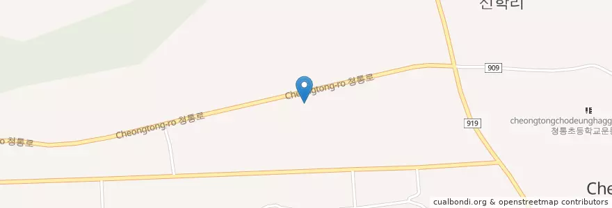 Mapa de ubicacion de 청통면 en 韩国/南韓, 庆尚北道, 永川市, 청통면.