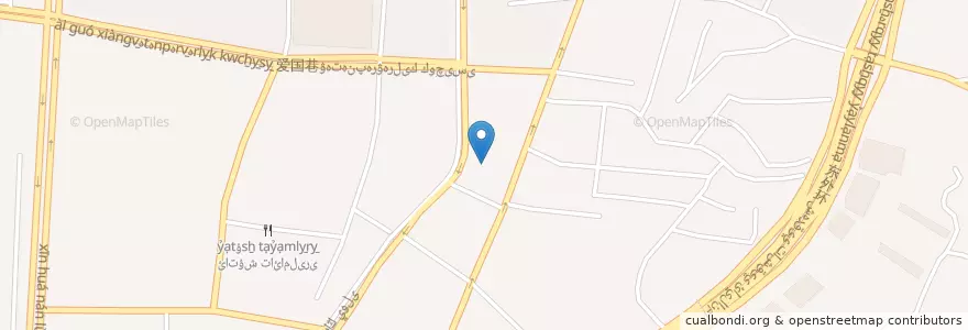 Mapa de ubicacion de 二道桥街道 en 中国, 新疆ウイグル自治区, 乌鲁木齐市 / Ürümqi / ئۈرۈمچى, 天山区 تەڭرىتاغ رايونى, 二道桥街道.