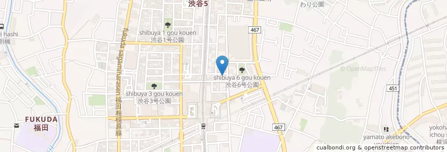Mapa de ubicacion de 横浜銀行 en Japón, Prefectura De Kanagawa, 大和市.