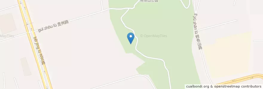 Mapa de ubicacion de 鲤鱼山街道 en China, Sinquião, 乌鲁木齐市 / Ürümqi / ئۈرۈمچى, 新市区 يېڭىشەھەر رايونى, 鲤鱼山街道.