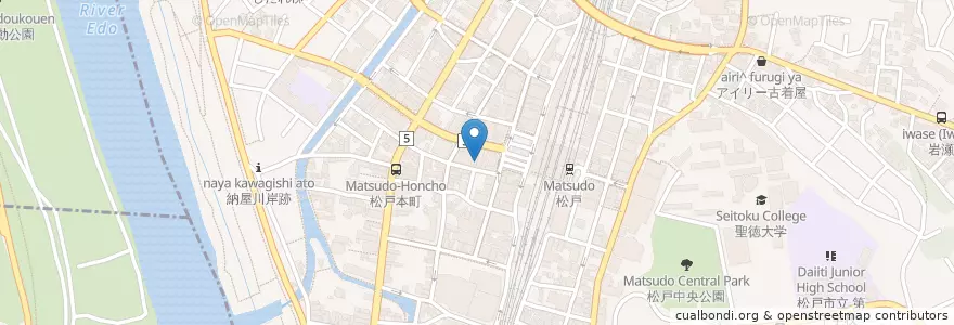 Mapa de ubicacion de 鳥彩々 en ژاپن, 千葉県, 松戸市.