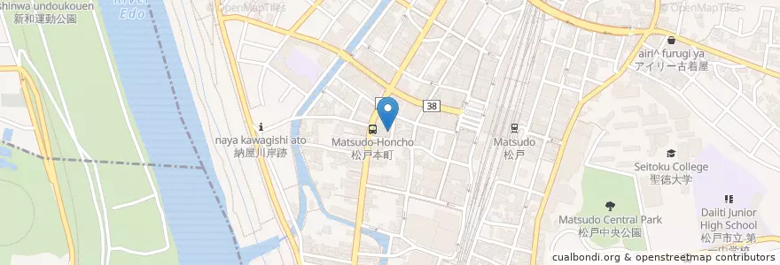 Mapa de ubicacion de Carry en Japonya, 千葉県, 松戸市.