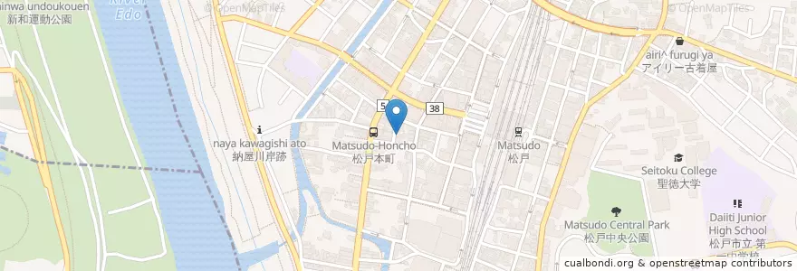 Mapa de ubicacion de ローズマリー en 日本, 千葉県, 松戸市.