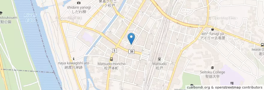 Mapa de ubicacion de 松戸酒房 en Japan, 千葉県, 松戸市.