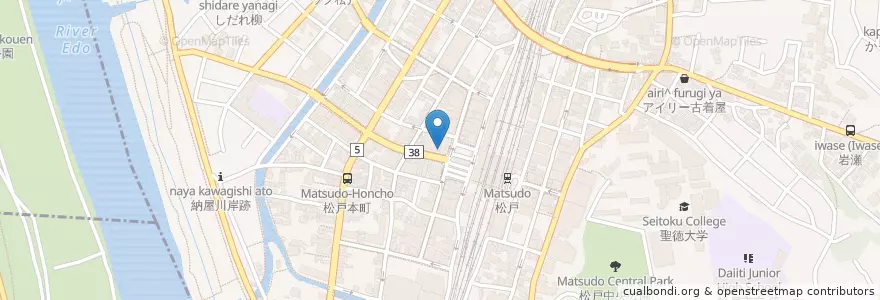 Mapa de ubicacion de ケンタッキーフライドチキン en Japonya, 千葉県, 松戸市.