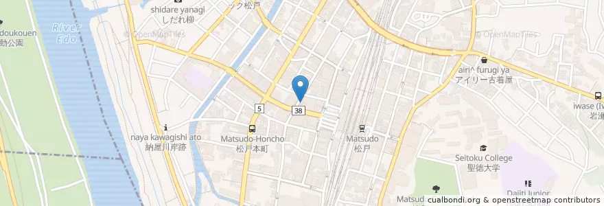 Mapa de ubicacion de もへじや en Japonya, 千葉県, 松戸市.