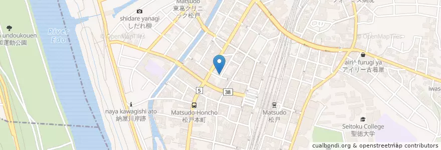Mapa de ubicacion de ななかまキッチン en 일본, 지바현, 松戸市.