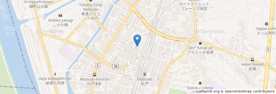 Mapa de ubicacion de ガスト en 日本, 千葉県, 松戸市.
