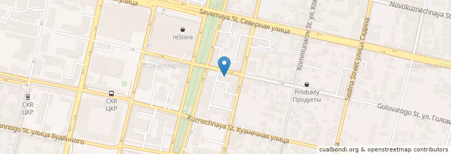 Mapa de ubicacion de Петровский банк en Rússia, Distrito Federal Do Sul, Krai De Krasnodar, Городской Округ Краснодар.